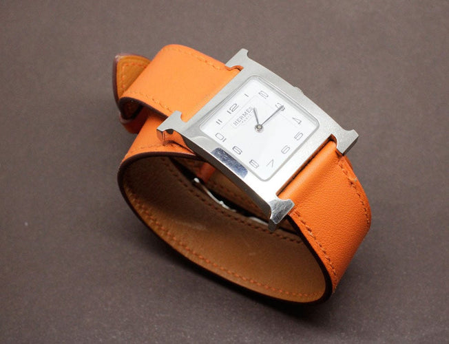 Montre Hermès - Montre Heure H femme en acier à quartz 58 Facettes