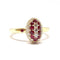 Bague 54 Bague coccinelle en Or jaune, rubis & diamants 58 Facettes