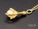 Pendentif Les Recyclés - Pendentif serre en or jaune et perle fine 58 Facettes A7831