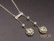 Collier Collier négligé en or jaune, platine, argent et diamants (années 1920) 58 Facettes A9063