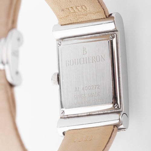 Montre Boucheron - Montre Reflet rectangulaire en acier 58 Facettes 1
