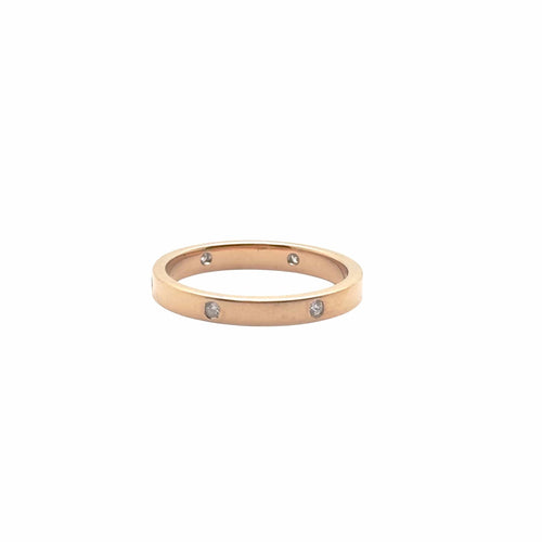 Bague 53 Alliance en or jaune 18 carats sertie de diamants 0,18 ct 58 Facettes 368