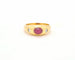 Bague Bague en or jaune 18 ct avec rubis cabochon 0,90 ct et diamants 58 Facettes 8842