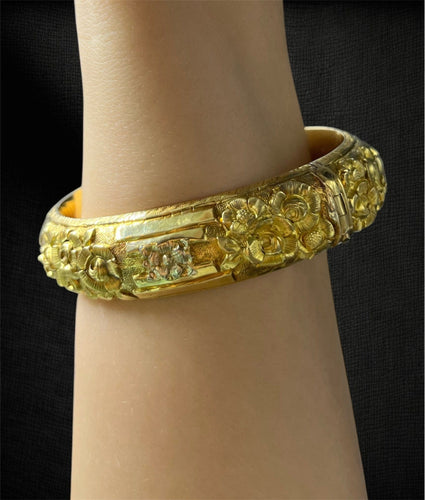 Bracelet Bracelet rigide - Or jaune 18K, technique Pforzheim 58 Facettes