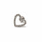 Boucles d'oreilles Boucle d’oreille cœur en or blanc 18 carats et diamants 58 Facettes