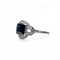 Bague 52 Bague Art déco - Bague entourage en platine et saphir, diamants 58 Facettes