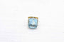 Bague 53 Bague chevalière en or jaune 18k et platine avec aigue-marine 58 Facettes 23765 / 23769
