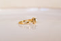 Bague 57 Bague carrée en or jaune 18 carats et perle de culture 58 Facettes Ref3243