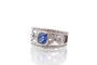 Bague 52 Bague bandeau en platine au saphir et diamants 58 Facettes 25659