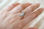 Bague 51.5 Bague Marquise figure sainte émaillée en or jaune 18 carats 58 Facettes Ref3073