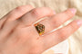 Bague 54 Bague diadème ajourée en or jaune 18 carats 58 Facettes Ref3407