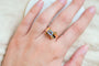 Bague 55 Bague nœud en or jaune 18 carats et pierre bleue ciel (verre) 58 Facettes Ref2954