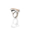 Bague 55 Bague fleur pavée de diamants en or blanc et or rose 750 58 Facettes
