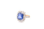 Bague 54 Bague saphir de Ceylan 5,43 ct et diamants en platine et or 18k 58 Facettes 26690-26486