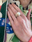Bague 56 Bague cocktail dôme vintage en or jaune 18 carats, perle et diamants 58 Facettes B373