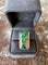 Bague 52 Bague rectangulaire en or jaune dépoli 18 carats avec émeraude quartz 58 Facettes B147