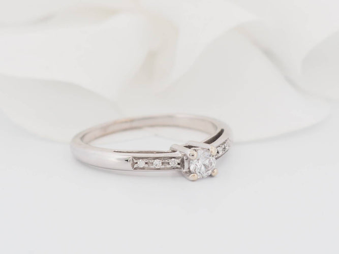Bague 50 Mauboussin Sel de ma vie - Bague solitaire en or blanc et diamants 58 Facettes 31102