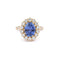 Bague 53 Bague Pompadour - Saphir de Ceylan 3,55 ct en or jaune 18 carats 58 Facettes BSA107