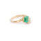 Bague 53 Bague Toi & Moi en or jaune avec émeraude et diamant 58 Facettes BEM48
