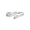 Bague 53 Bague joncs croisés or gris et diamant 58 Facettes GU44