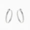 Boucles d'oreilles Cartier - Boucles d’oreilles créoles en or blanc 18 K et diamants 58 Facettes 2.18785