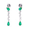 Boucles d'oreilles Boucles d’oreilles diamants et émeraudes en or blanc et or jaune 18 K 58 Facettes 2.18700
