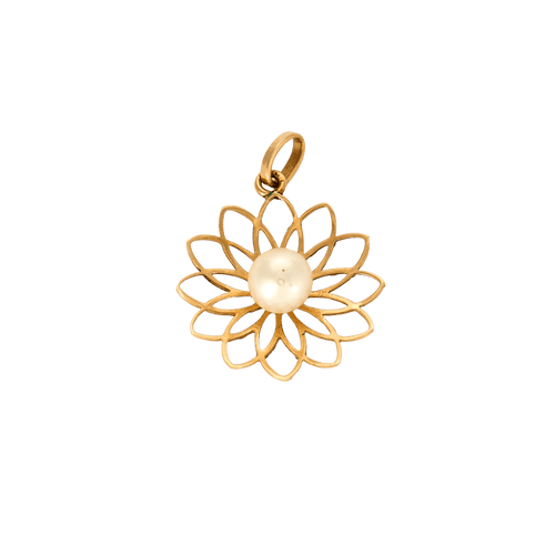 Pendentif Pendentif or jaune perle de culture 58 Facettes LP925