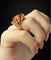Bague Cornucopia - Bague en or jaune 18 ct et cornaline cabochon 58 Facettes
