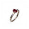 Bague 54 Bague - Bague sertie d’un rubis 1 ct en or blanc et diamants 58 Facettes