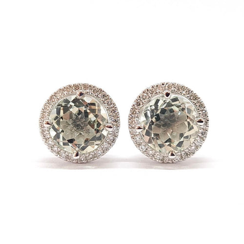 Boucles d'oreilles Boucles d'oreilles aigues-marines diamants or blanc 58 Facettes