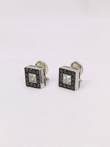 Boucles d'oreilles CHOPARD Boucles d'oreilles Happy Diamonds diamants noirs 58 Facettes 1069TER