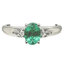 Bague Bague Or Blanc Émeraude et Diamants 58 Facettes