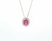 Collier Collier - Pendentif en or blanc 18 ct avec rubis ovale 0,96 ct et diamants 58 Facettes 12106