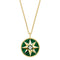 Collier Dior Rose des Vents - Collier moyen modèle en or jaune, malachite et diamant 58 Facettes BS202