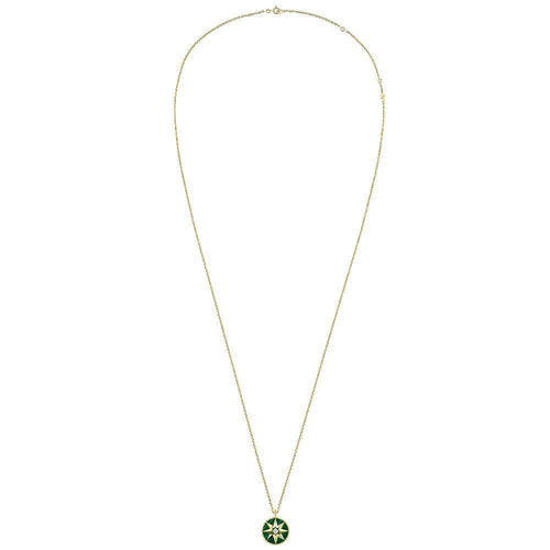 Collier Dior Rose des Vents - Collier moyen modèle en or jaune, malachite et diamant 58 Facettes BS202
