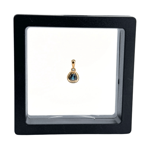 Pendentif Pendentif Goutte D'eau Or Diamant & Saphir 58 Facettes