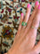 Bague 54 Bague vintage en or jaune 14K avec émeraudes et diamants 58 Facettes