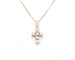 Collier Collier - Croix en or rose 18 ct et diamants 0,35 ct 58 Facettes 13868