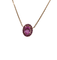 Collier Collier or rose et saphir rose 58 Facettes