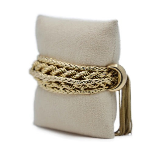 Bracelet Pierre Sterlé - Bracelet souple à maille palmier et corde 58 Facettes REF23124CF-156