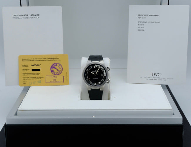 Montre IWC Aquatimer Automatic - Montre automatique IW354807 en acier 42 mm 58 Facettes IWC/AQT/001