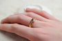 Bague 58 Bague ajourée entourage en or jaune et rubis, diamants 58 Facettes 3747