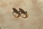 Boucles d'oreilles Boucles d’oreilles dormeuses fleur en or jaune et jais 58 Facettes 3762