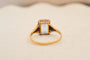 Bague 54 Bague taille émeraude en or jaune et or blanc 18k spinelle synthétique 58 Facettes Ref3559