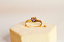 Bague 50.5 Bague cœur en or jaune 18 carats et scapolite 58 Facettes 3692