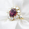 Bague Bague en or 18 kt avec rubis thaï 3,24 ct et diamants 58 Facettes 17890
