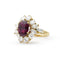 Bague Bague en or 18 kt avec rubis thaï 3,24 ct et diamants 58 Facettes 17890