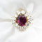 Bague Bague en or 18 kt avec rubis thaï 3,24 ct et diamants 58 Facettes 17890
