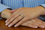 Bague 53 Bague en platine avec diamants 1,14 ct F/VVS2 58 Facettes 27359-27378