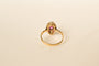 Bague 55.5 Bague rubis synthétique Verneuil et diamants en or jaune et blanc 18k 58 Facettes 3612